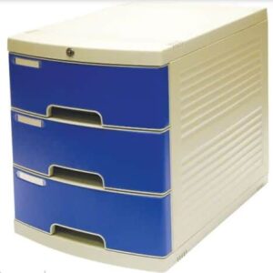 ארגז 3 מגירות פוליו עם מנעול