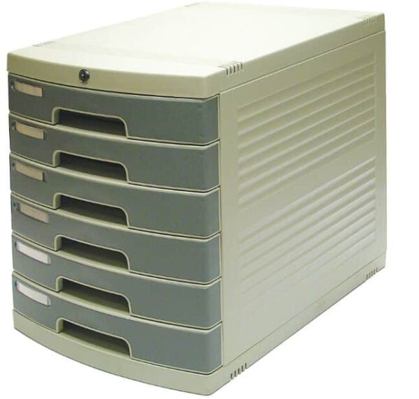 ארגז 6 מגירות פוליו עם מנעול