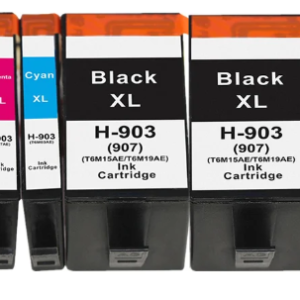 סט 4 ראשי דיו תואמים HP 907X+903XL