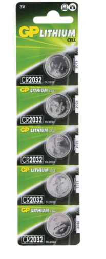 5 סוללות ליתיום CR2032 GPPBL2032188