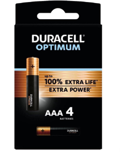 סט 4 סוללות AAA Duracell Optimum