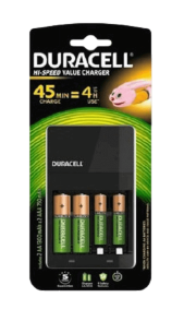 סט מטען+סוללות נטענות (זוג AA+זוג AAA) Duracell