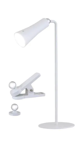 מנורת שולחן ECO EURO PALERMO נטענת 3W עם חיבור USB- לבן