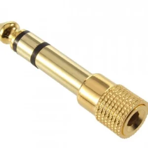 מתאם אודיו 6.5 זכר 3.5 נקבה סטריאו מוזהב