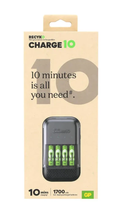 מטען סוללות מהיר עם 4 סוללות REYCO GP ACSS491003