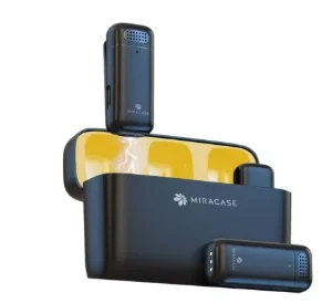 זוג מיקופון אלחוטי עם חיבור TYPEC MIRACASE MWMC750