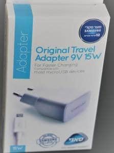 מטען קיר מהיר 9V 15W לסמסונג (מיקרו)- יבואן רשמי סאני שנה אחריות