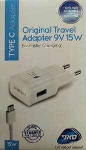 מטען קיר מקורי Samsung TYPE C 9v 15w